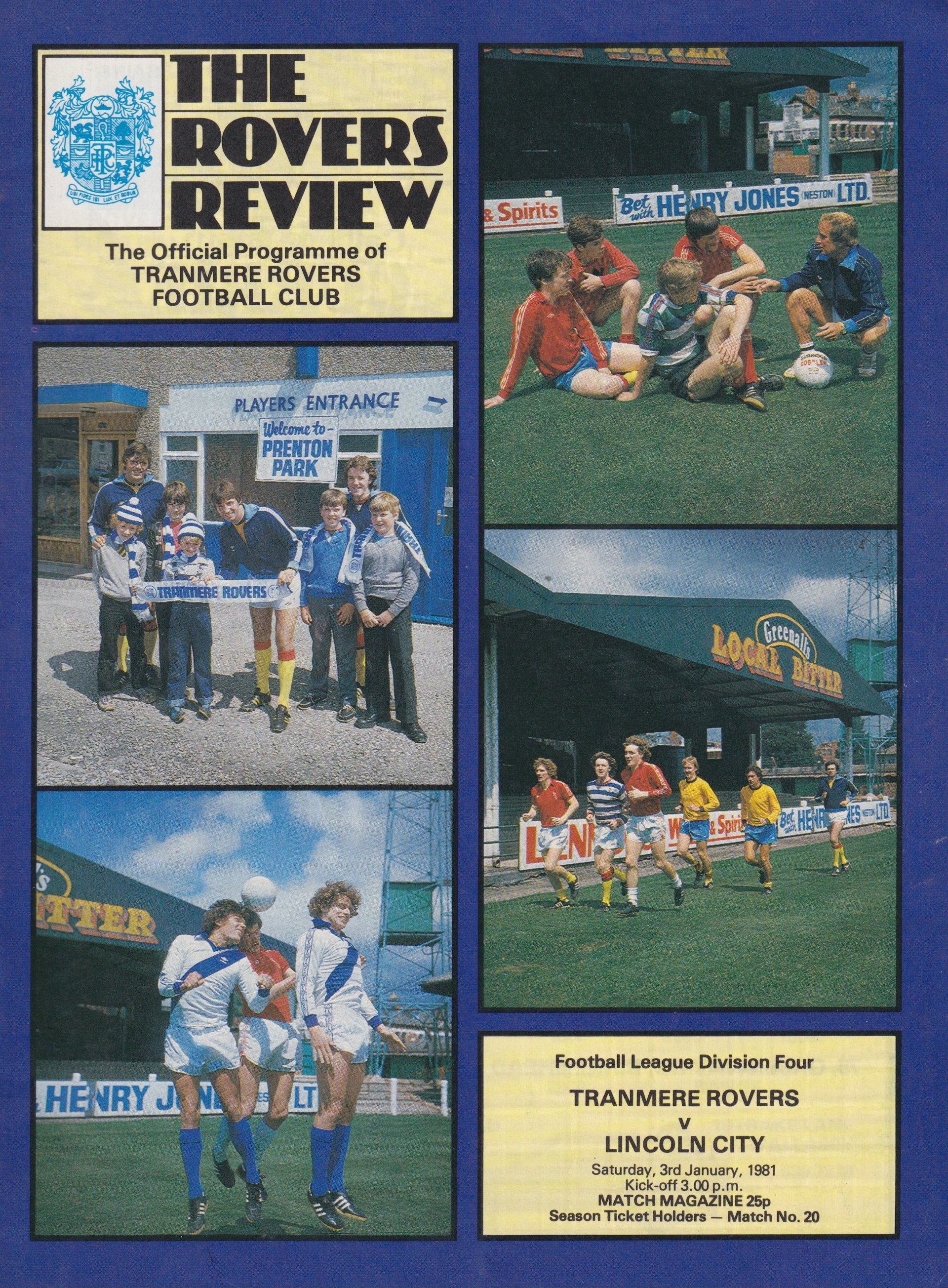 Tranmere Rovers v Northampton Town match programme